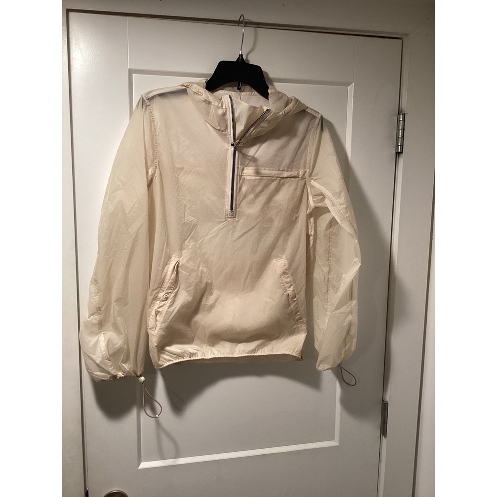 Lululemon Packable Anorak Half Zip Pullover Cream Windbreaker XS LW4BQSS